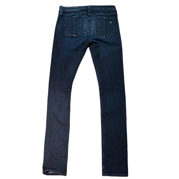 Rag & Bone Olive Harrow Dark Indigo Blue Skinny Jeans Size 26 - Picture 6 of 8